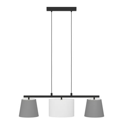 Eglo 55207 - Kattokruunu johdossa ALMEIDA 3xE14/25W/230V harmaa