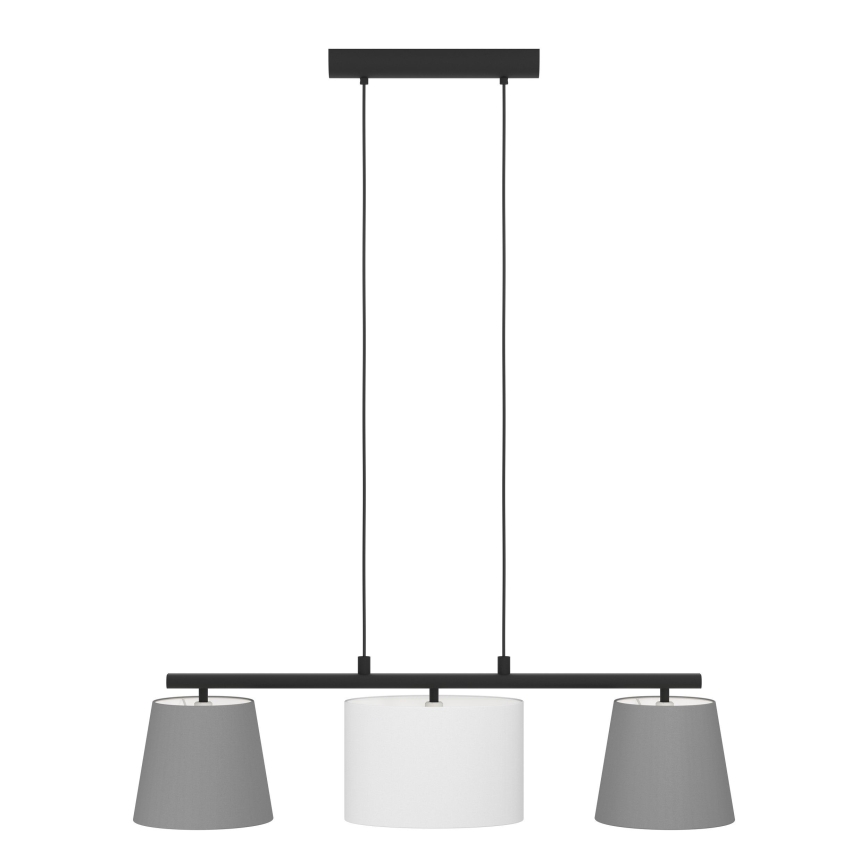 Eglo 55207 - Kattokruunu johdossa ALMEIDA 3xE14/25W/230V harmaa