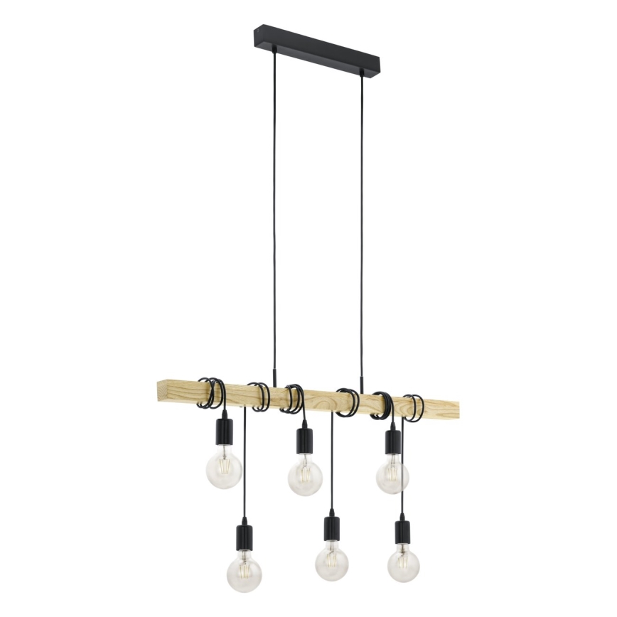 Eglo 55242 - Kattokruunu johdossa TOWNSHEND 6xE27/60W/230V