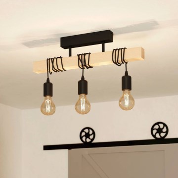 Eglo 55247 - Pintakiinnitteinen kattovalaisin TOWNSHEND 3xE27/60W/230V