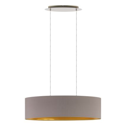 Eglo 55271 - Kattokruunu johdossa MASERLO 2xE27/60W/230V ruskea