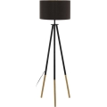 Eglo 55291 - Lattialamppu BIDFORD 1xE27/60W/230V musta/ruskea