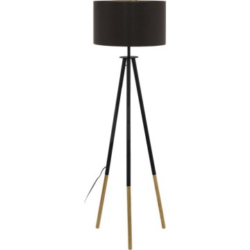Eglo 55291 - Lattialamppu BIDFORD 1xE27/60W/230V musta/ruskea