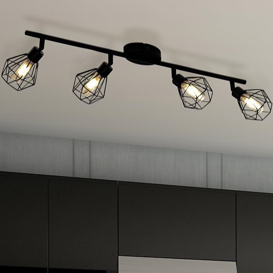 Eglo 55301 - LED-kohdevalaisin ZAPATA 4xG9/3W/230V musta