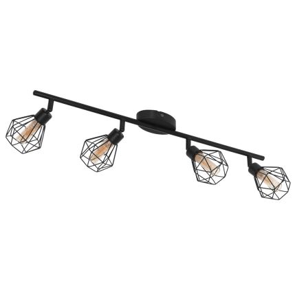 Eglo 55301 - LED-kohdevalaisin ZAPATA 4xG9/3W/230V musta