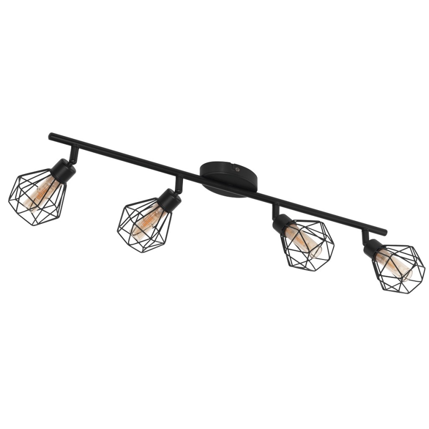 Eglo 55301 - LED-kohdevalaisin ZAPATA 4xG9/3W/230V musta