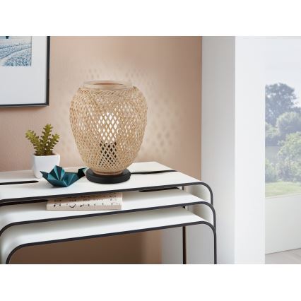 Eglo 55699 - Pöytävalaisin DEMBLEBY 1xE27/40W/230V beige