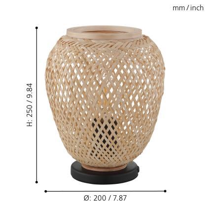 Eglo 55699 - Pöytävalaisin DEMBLEBY 1xE27/40W/230V beige