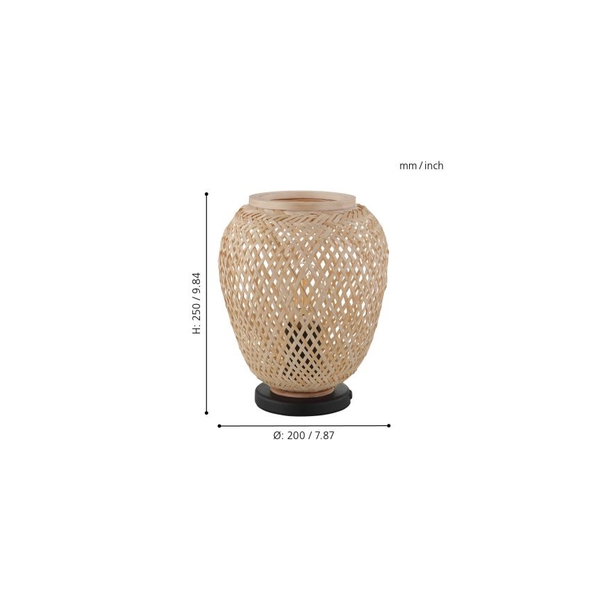 Eglo 55699 - Pöytävalaisin DEMBLEBY 1xE27/40W/230V beige