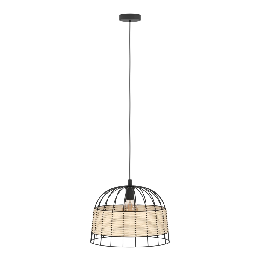 Eglo 55709 - Kattokruunu johdossa ANWICK 1xE27/40W/230V rottinki