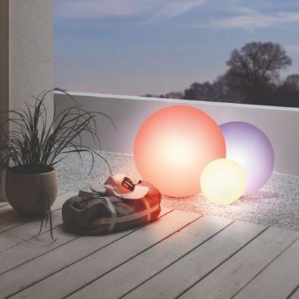Eglo 55784 - LED RGBW Ulkovalo MONTEROLO-C 1xE27/9W/230V IP65 halkaisija 39 cm + kauko-ohjaus