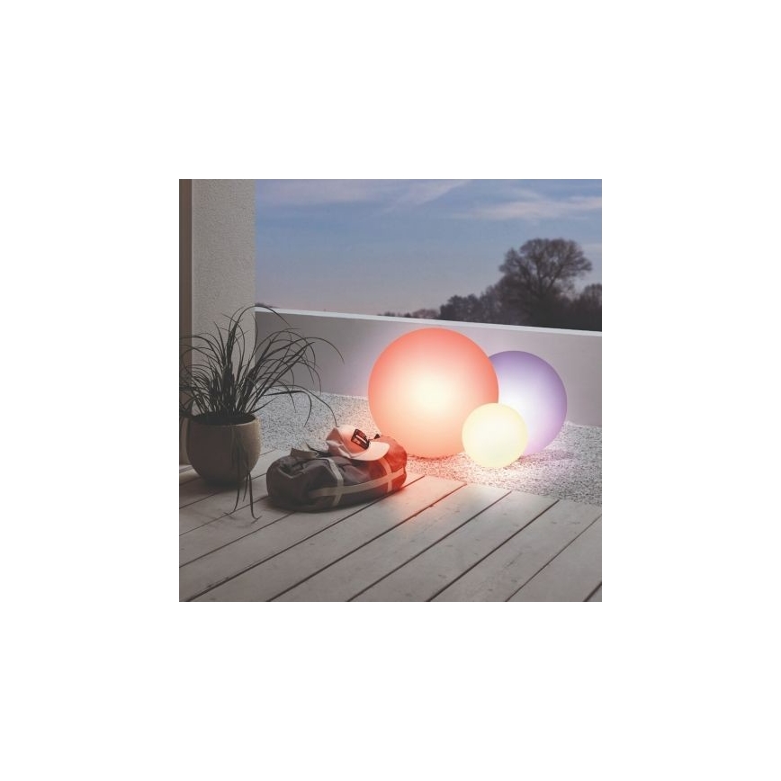 Eglo 55784 - LED RGBW Ulkovalo MONTEROLO-C 1xE27/9W/230V IP65 halkaisija 39 cm + kauko-ohjaus