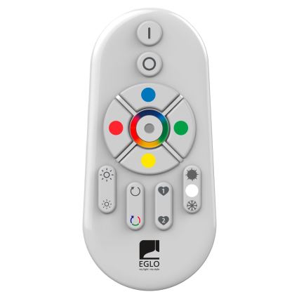 Eglo 55784 - LED RGBW Ulkovalo MONTEROLO-C 1xE27/9W/230V IP65 halkaisija 39 cm + kauko-ohjaus