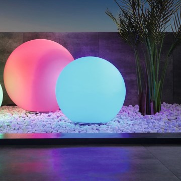 Eglo 55786 - LED RGBW Ulkovalaisin MONTEROLO-C 1xE27/9W/230V 2700-6500K IP65 halkaisija 30 cm + kauko-ohjaus
