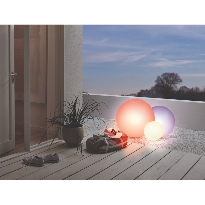 Eglo 55786 - LED RGBW Ulkovalaisin MONTEROLO-C 1xE27/9W/230V 2700-6500K IP65 halkaisija 30 cm + kauko-ohjaus