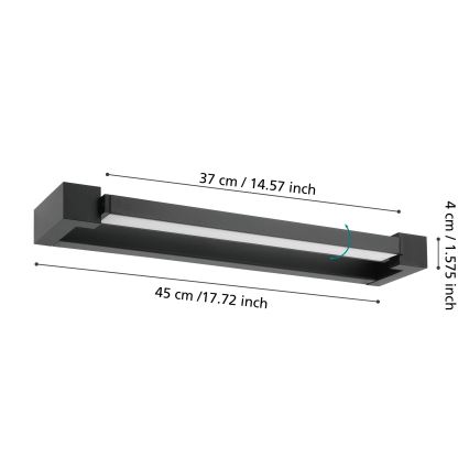 Eglo 56464 - Kylpyhuoneen LED-peilivalo GEMILIANA LED/8,9W/230V 4000K 45 cm IP44