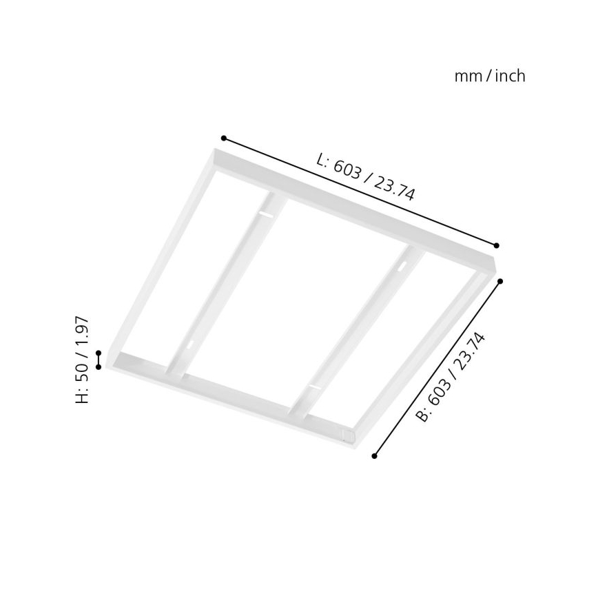 Eglo 61358 - Runko kattopaneelille SALOBRENA 603x603mm