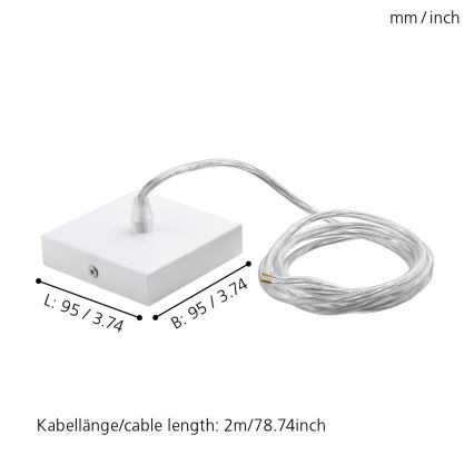 Eglo 61489 - Sähköjohto SALOBRENA 1 2 m