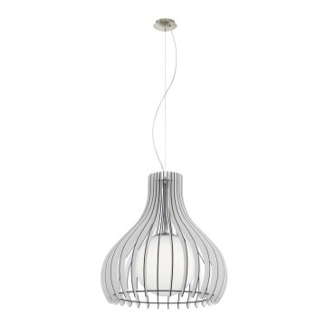 Eglo 61715 - Kattokruunu johdossa TINDORI 1xE27/60W/230V halkaisija 50 cm valkoinen