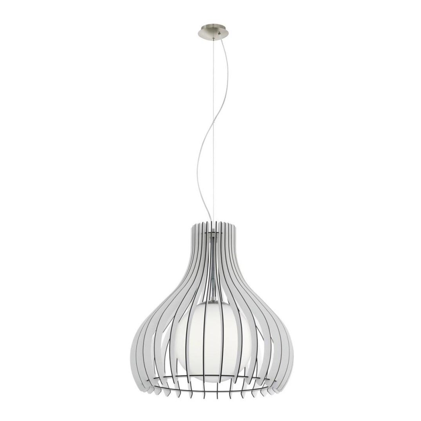 Eglo 61715 - Kattokruunu johdossa TINDORI 1xE27/60W/230V halkaisija 50 cm valkoinen