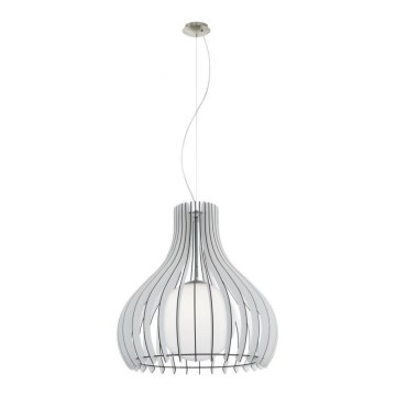 Eglo 61716 - Kattokruunu johdossa TINDORI 1xE27/60W/230V halkaisija 60 cm valkoinen