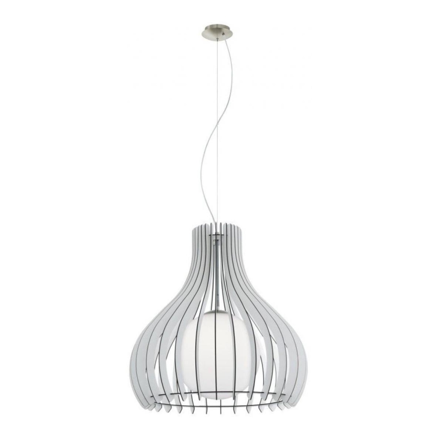 Eglo 61716 - Kattokruunu johdossa TINDORI 1xE27/60W/230V halkaisija 60 cm valkoinen