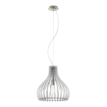 Eglo 61915 - Kattokruunu johdossa TINDORI 1xE27/60W/230V halkaisija 38 cm valkoinen