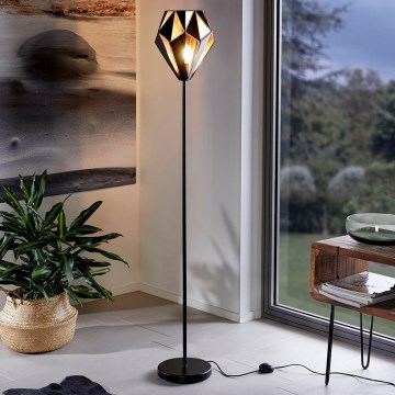 Eglo 62838 - Lattialamppu CARLTON PRO 1xE27/60W/230V musta