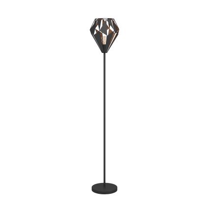 Eglo 62838 - Lattialamppu CARLTON PRO 1xE27/60W/230V musta