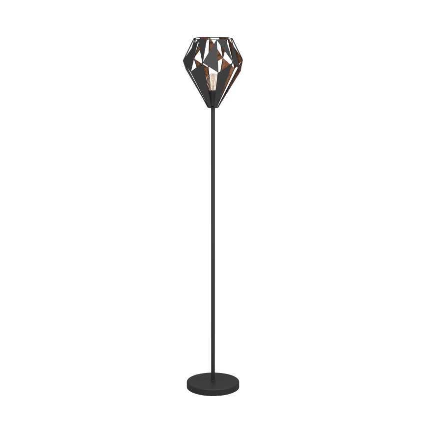 Eglo 62838 - Lattialamppu CARLTON PRO 1xE27/60W/230V musta