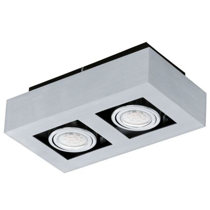 Eglo 64695 - LED-kohdevalaisin LOKE PRO 2xGU10/5W/230V 3000K mattakromi