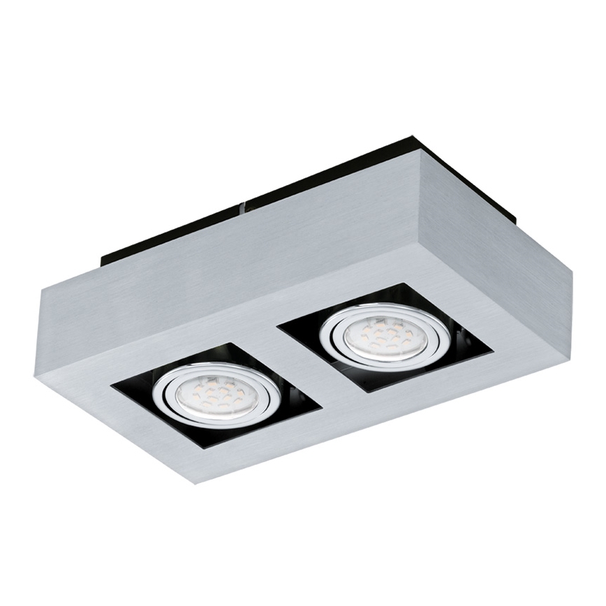 Eglo 64695 - LED-kohdevalaisin LOKE PRO 2xGU10/5W/230V 3000K mattakromi