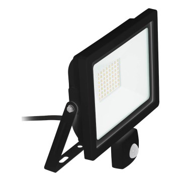 Eglo 64872 - LED-valonheitin anturilla FILETTI LED/30W/230V 3000K IP44 musta