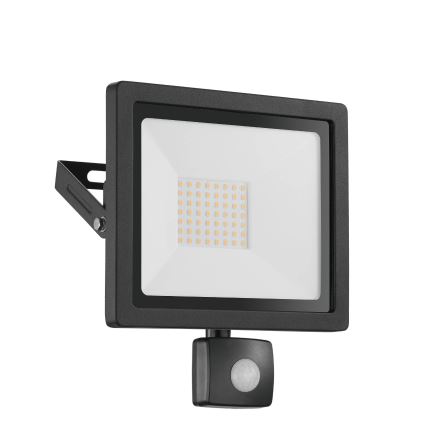 Eglo 64872 - LED-valonheitin anturilla FILETTI LED/30W/230V 3000K IP44 musta