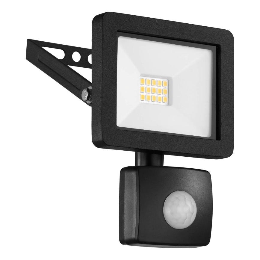 Eglo 64878 - LED-valonheitin anturilla FILETTI LED/10W/230V 4000K IP44 musta