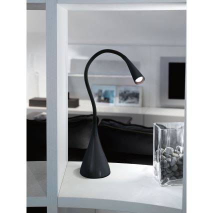 Eglo 64975 - LED Himmennettävä joustava pöytävalaisin SNAPORA PRO LED/3,5W/230V 3000K musta