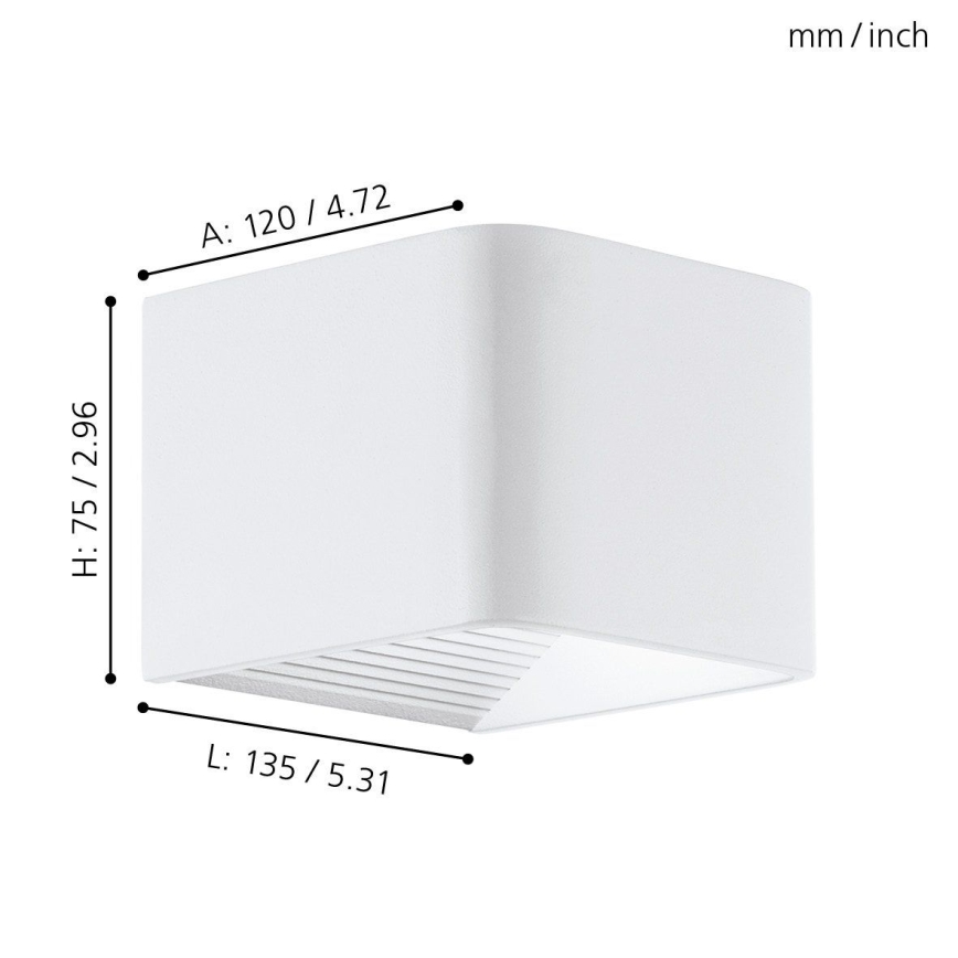 Eglo 65043 - LED-ulkoseinävalaisin DONINNI PRO LED/5W/230V IP44 valkoinen