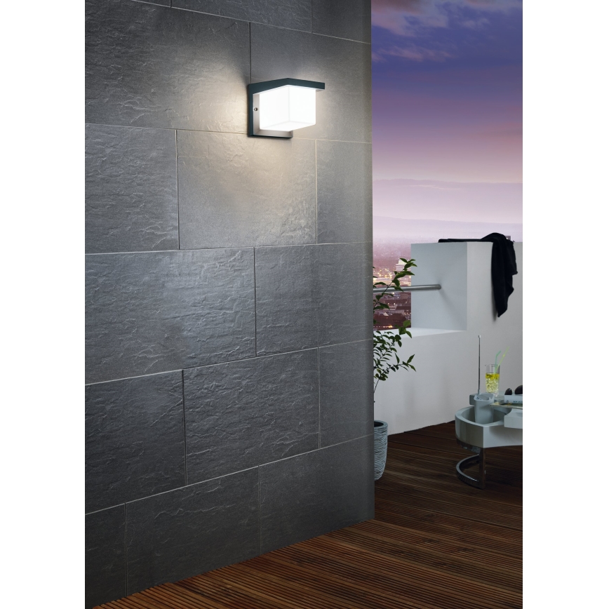 Eglo 65046 - LED-ulkoseinävalaisin DESELLA PRO LED/10W/230V IP54 antrasiitti