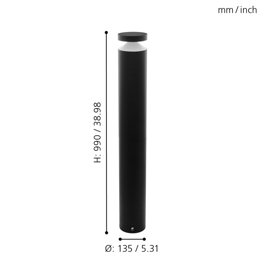 Eglo 65058 - LED-ulkolamppu MELZO PRO LED/11W/230V 3000K IP65 musta