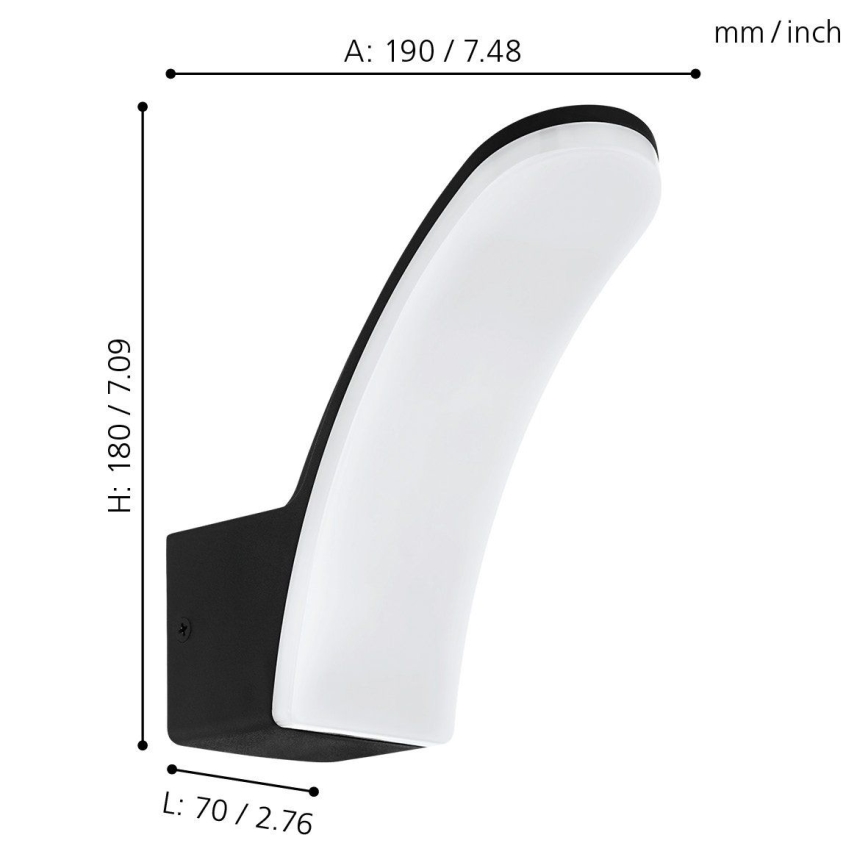 Eglo 74021 - LED-ulkoseinävalaisin LACONELLA LED/11,5W/230V 4000K IP44