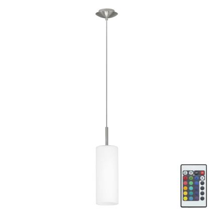 Eglo 75251 - LED RGB Himmentävä kattokruunu narulla ELLUNO-C E27/7,5W/230V