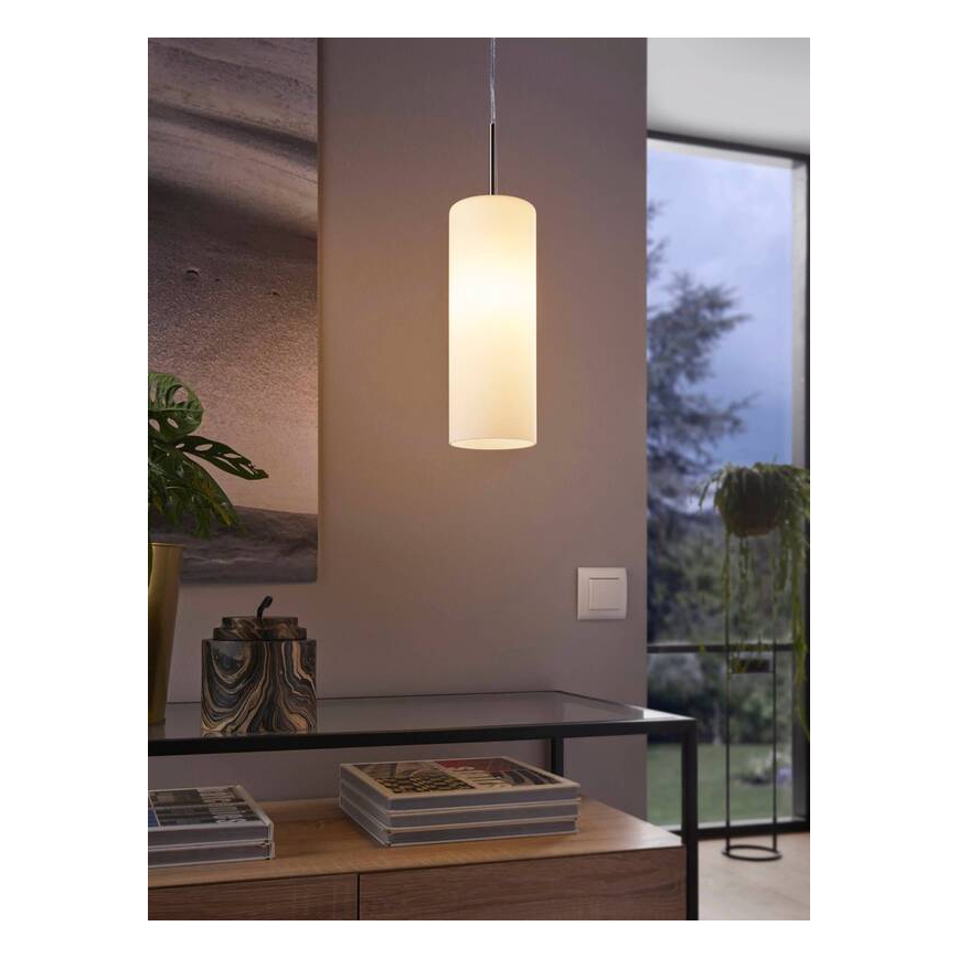 Eglo 75251 - LED RGB Himmentävä kattokruunu narulla ELLUNO-C E27/7,5W/230V