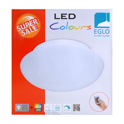 Eglo 75351 - Himmennettävä LED-RGB-kattovalaisin ELLA-C 1xE27/7,5W/230V
