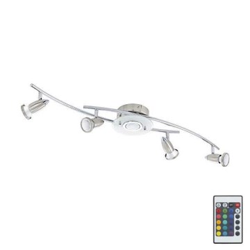 Eglo 75377 - LED RGB Himmennettävä kohdevalo VALLIDA-C 5xGU10/4W/230V + kauko-ohjaus