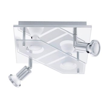Eglo 75379 - LED RGBW Himmennettävä kohdevalo CABO-C 4xGU10/4W/230V + kauko-ohjaus