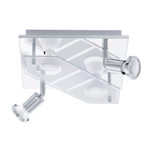 Eglo 75379 - LED RGBW Himmennettävä kohdevalo CABO-C 4xGU10/4W/230V + kauko-ohjaus
