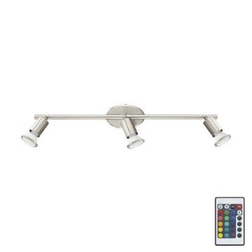 Eglo 75385 - LED RGB Himmennettävä kohdevalo BUZZ-C 3xGU10/4W/230V + kauko-ohjaus