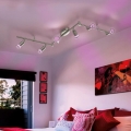Eglo 75387 - LED RGB Himmennettävä kohdevalo BUZZ-C 6xGU10/4W/230V + kaukosäädin