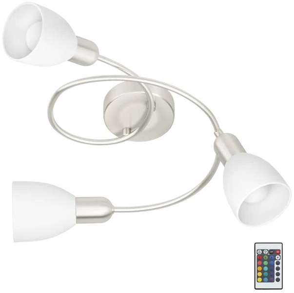 Eglo 75388 - LED RGBW Himmennettävä kiinteä kattokruunu GRIMSEY-C 3xE14/4W/230V + kauko-ohjaus