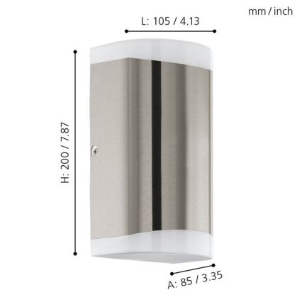 Eglo - LED ulkoseinävalaisin 2xGU10/4,6W/230V IP44